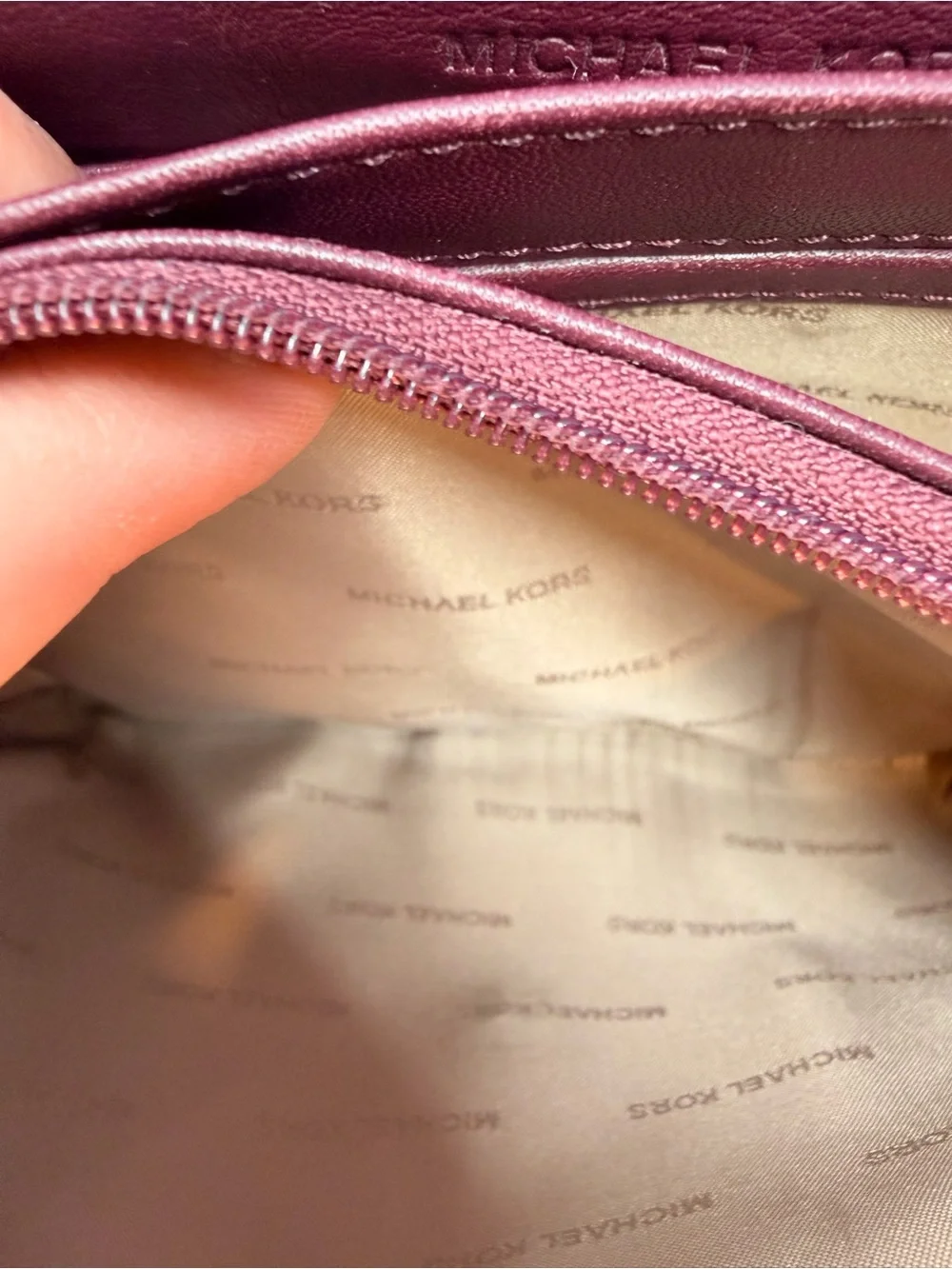 Michael Kors Burgundy Leather Crossbody